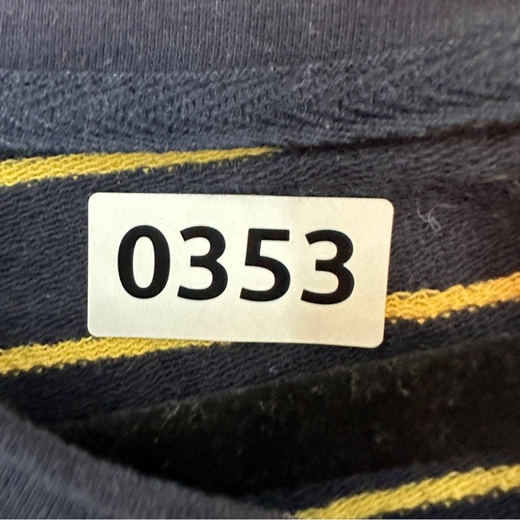 Alex & Zoe Women's Long Sleeve Striped Dress Size M Navy Blue - Picture 10 of 10